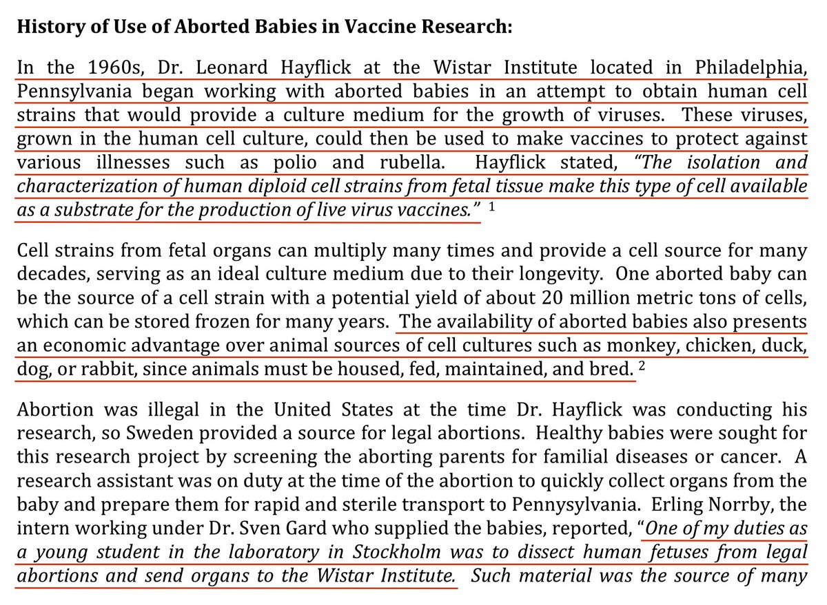 The Nastier Side To Vaccines.'Development Of Vaccines From Aborted Babies.' Report By Jessica Farnsworth M.D., Published May, 2011.PDF Of Report. https://cogforlife.org/farnsworthvaccines.pdf #QAnon  #Vaccine  #Autism  @potus