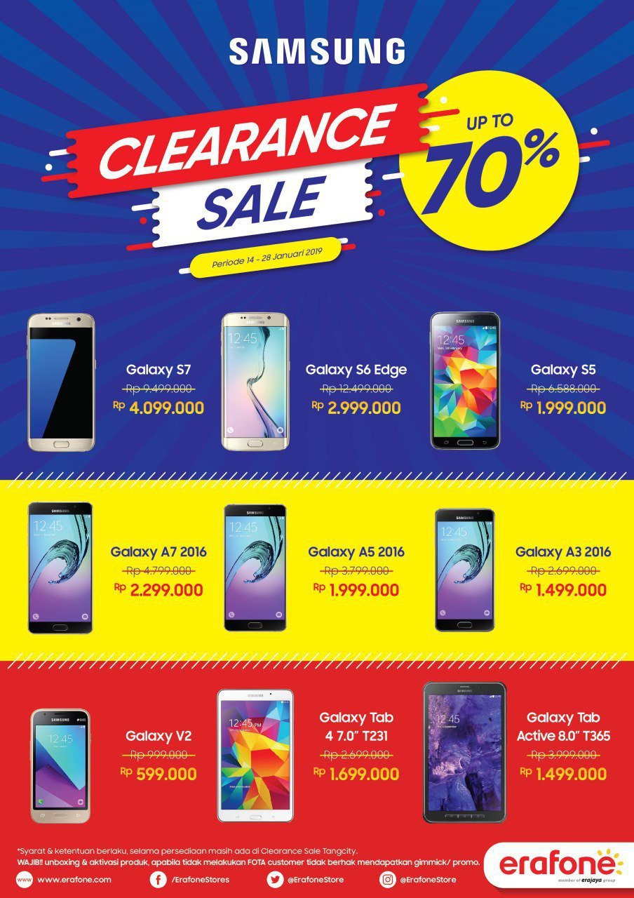 Tangcity Mall On Twitter Promo Diskon Clearensale Samsung Galaxy Series Up To 70 By Erafonestore Dapatkan Pula Keuntungan Belanja Gadget Lainnya Dengan Fasilitas Cicilan 0 Bersama Erafone Tangcity Mall S K Berlaku Promo