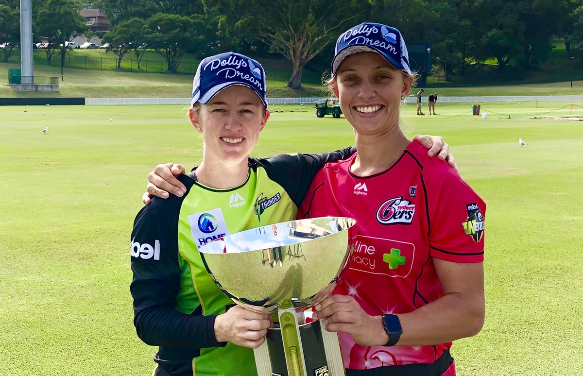 CricketAus's tweet image. Just 1⃣ more sleep until we see these stars in action! The @WBBL Semi-Finals get underway from 10:40am tomorrow at Drummoyne Oval, with all proceeds going to @dollysdream_aus!

🎟️: premier.ticketek.com.au/shows/show.asp…