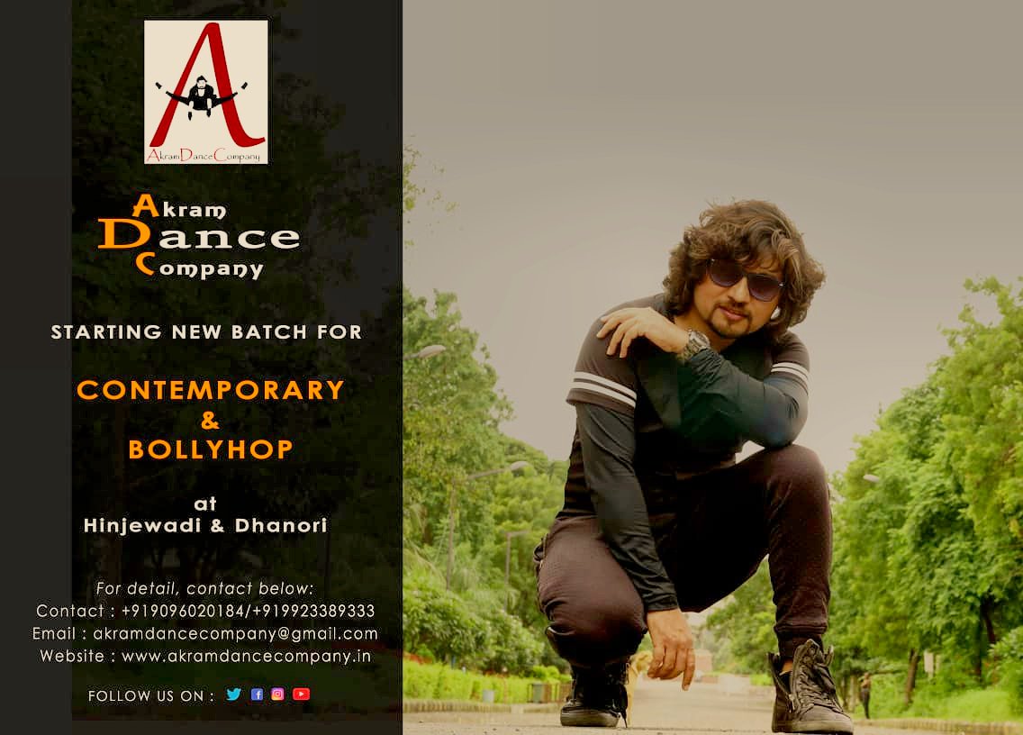 Akramdancecom's tweet photo. Grab the opportunity to learn dance from the contemporary master Akram Shaik himself, renowned from the movie 🎬 ABCD, 🎬Haider, 🏆India's Got Talent and many more international 🇨🇦🇰🇾 work.
Hinjewadi &amp; Dhanori Branch
Con☎- 9096020184/9923389333
https://t.co/0naJ7AfPl0 https://t.co/0AHYCJuKgG