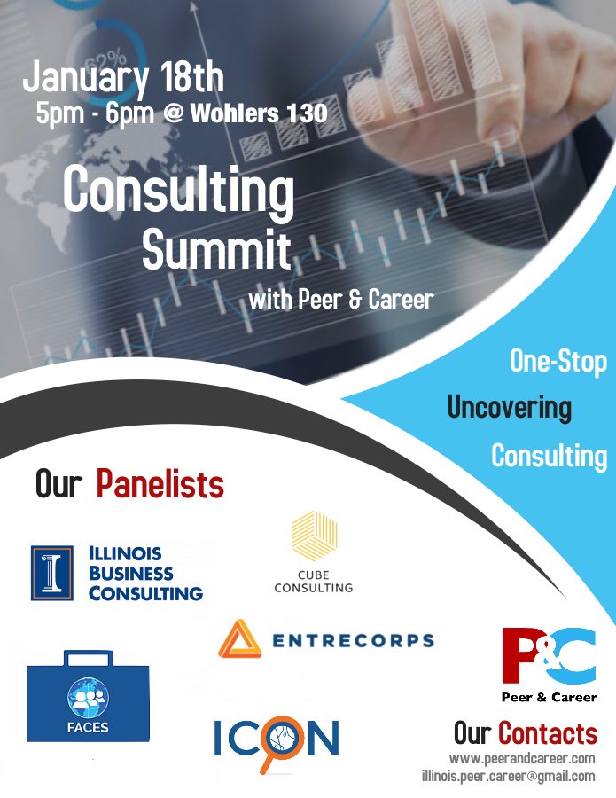 EntreCORPS_'s tweet photo. EntreCORPS will be participating in the Peer &amp; Career consulting summit with several other consulting organizations! 

Come to Wohlers 130 tomorrow (1/18) from 5-6pm to learn more about all these great organizations! https://t.co/knTZnJNw13