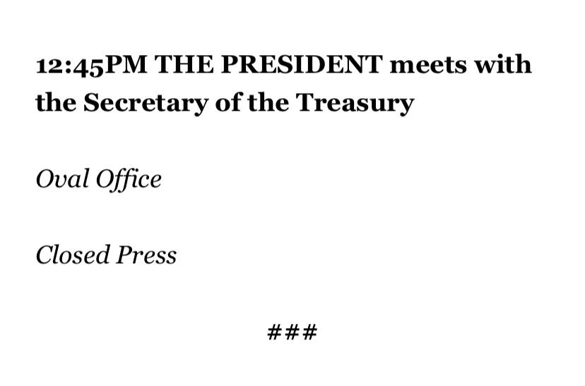 One item on @POTUS announced schedule for Friday.