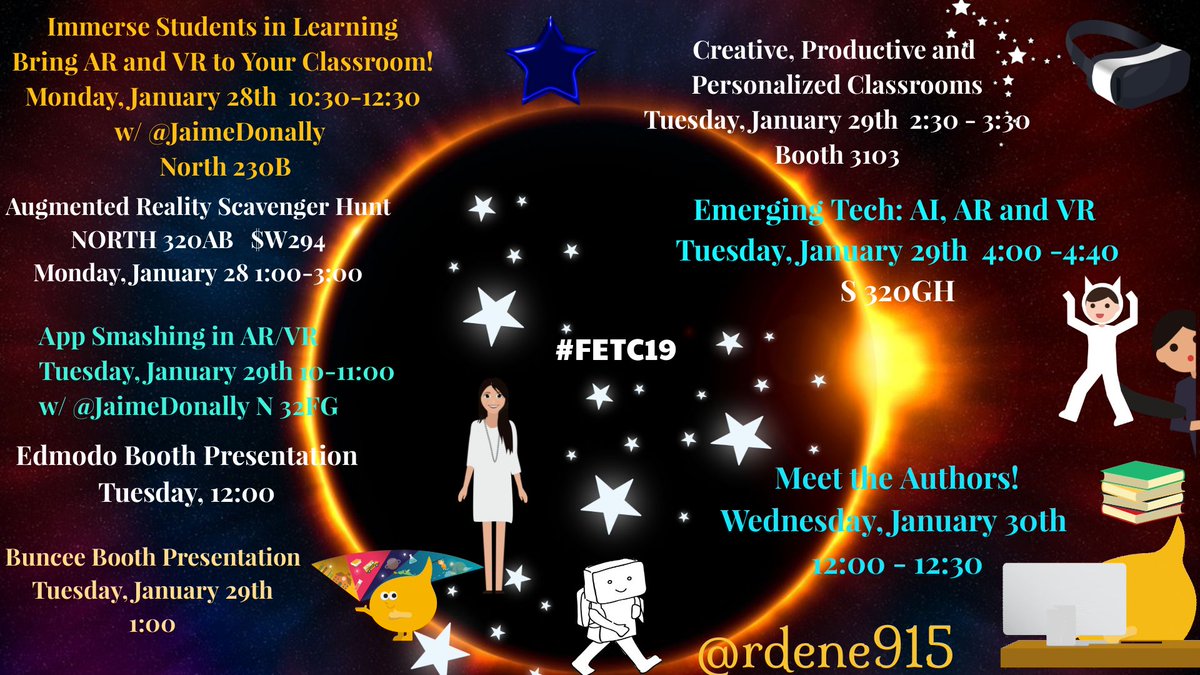 Rdene915's tweet photo. Looking forward to #FETC in a week, excited to learn &amp; share great tools &amp; ideas! Here is a preview of one session https://t.co/uzZH5bdUG6  @gosynth #educhat #education @Buncee @gimkit @nearpod  @Shapes3D @MetaverseApp @padlet @wakelet #arvrinedu  #4OCFPLN #future4edu #quotes4edu https://t.co/FwNtD2Yz0y