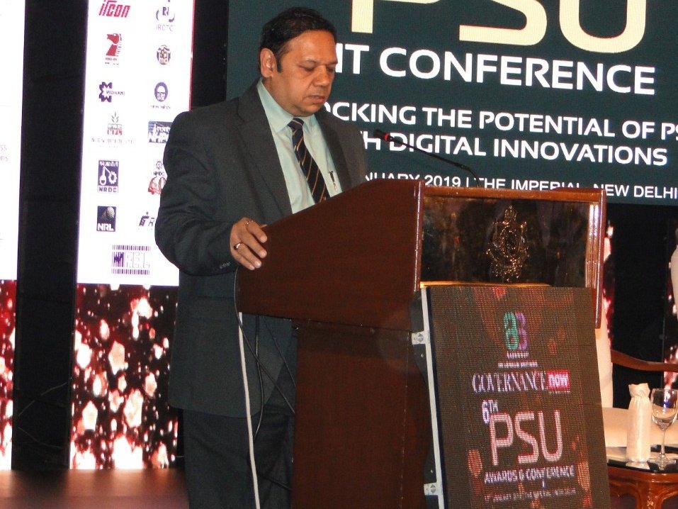 BSNLCorporate's tweet photo. #BSNL Director CFA Sh. Vivek Banzal delivered a keynote speech on "Unlocking the potential of PSUs with Digital Innovations" at Governance Now, PSU Awards and conference,  New Delhi. https://t.co/8mEON48dyq