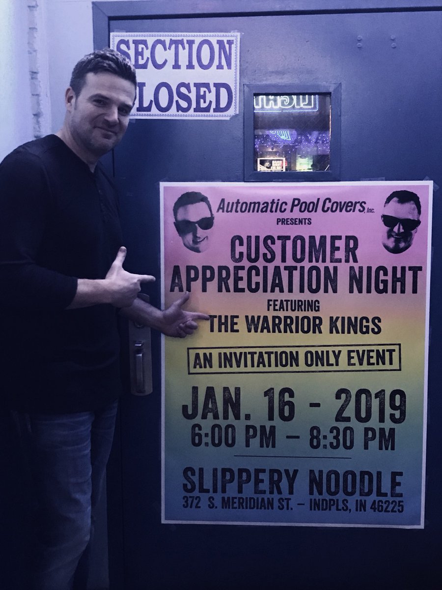 TheWarriorKings's tweet image. @TheWarriorKings last night @sliperynoodle for a sweet corporate event for APS!  #thewarriorkings #automaticpoolcovers