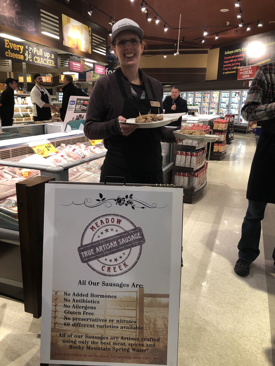 LyneCastonguay's tweet image. Rod &amp;amp; the @Sobeys Strathcona store in Calgary are doing great things with local partners. Shout out to @Meadow__Creek. Their awesome products are available in many @safeway and @sobeys stores in Alberta. #localproducts #greatpartnerships #awesomestore