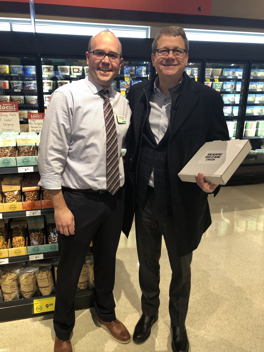 LyneCastonguay's tweet image. Rod &amp;amp; the @Sobeys Strathcona store in Calgary are doing great things with local partners. Shout out to @Meadow__Creek. Their awesome products are available in many @safeway and @sobeys stores in Alberta. #localproducts #greatpartnerships #awesomestore