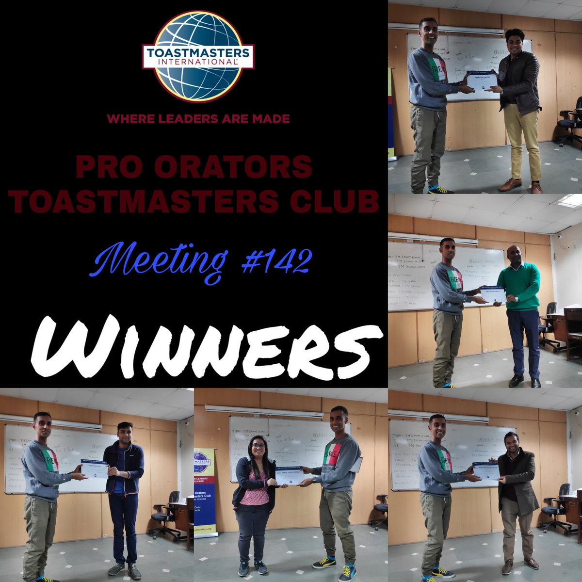 ProOratorsTM's tweet image. POTM conducted another exciting session in it&apos;s 142nd meeting. Here are a few glimpses from the meeting.

Join us on every Thursday to develop better communication and leadership skills.

#Toastmasters #ToastmastersInternational #ProOrator #CommunicationSkills #LeadershipSkills