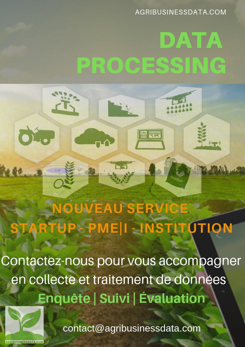 agribusdata's tweet image. @agribusdata met à votre disposition son nouveau service #Data_Processing
#Agribusiness #Agriculture #Élevage #Environnement #Eau
@etechnopole @EdmondKoffiAGB1 @ANIabigail4 @IAAS_TOGO @ferekpawa @FojeaTg @ElomPedanou