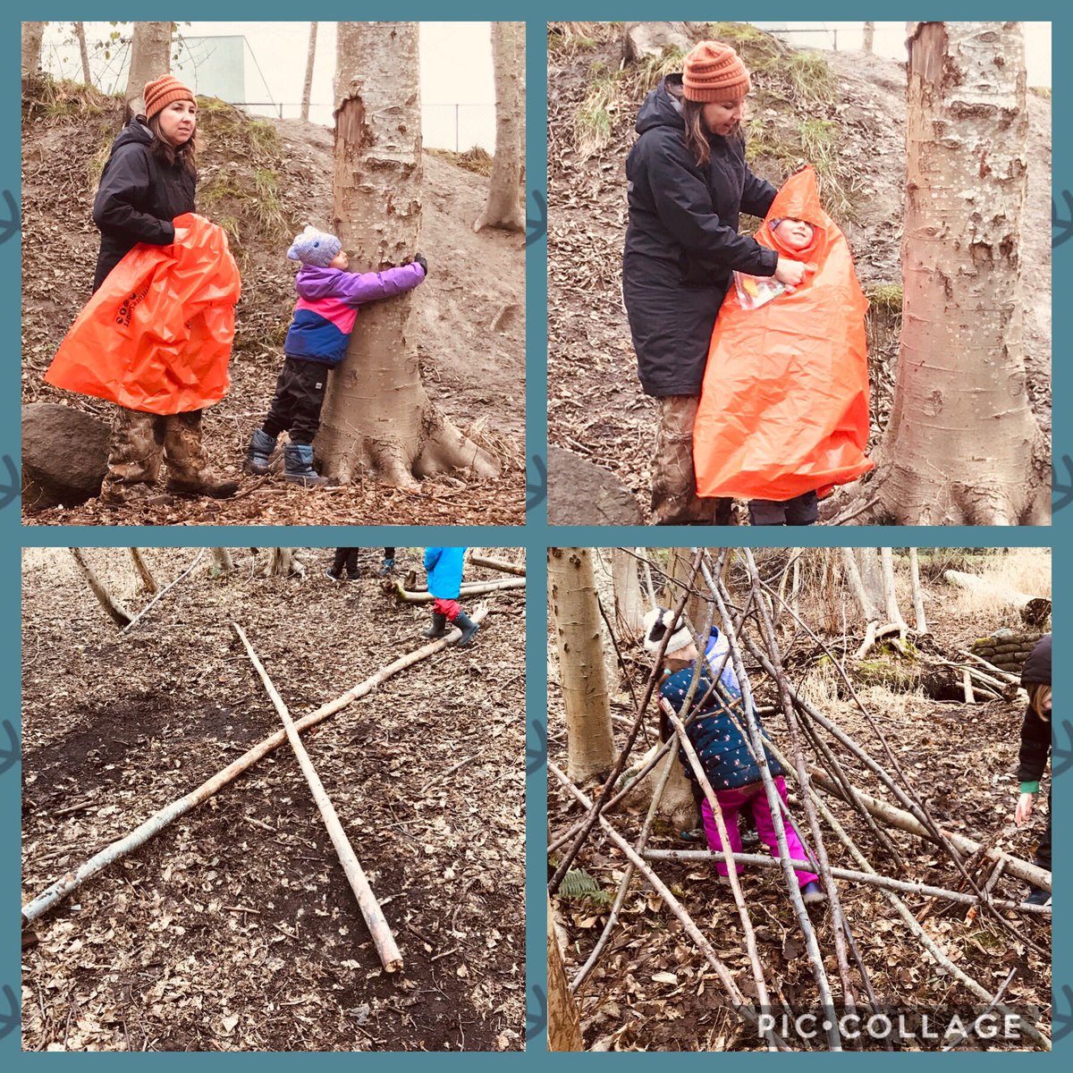 Mrs_Hooyberg's tweet photo. Outdoor ed theme today was around survival in the forest. #sd68learns https://t.co/H1vHGYwOXb
