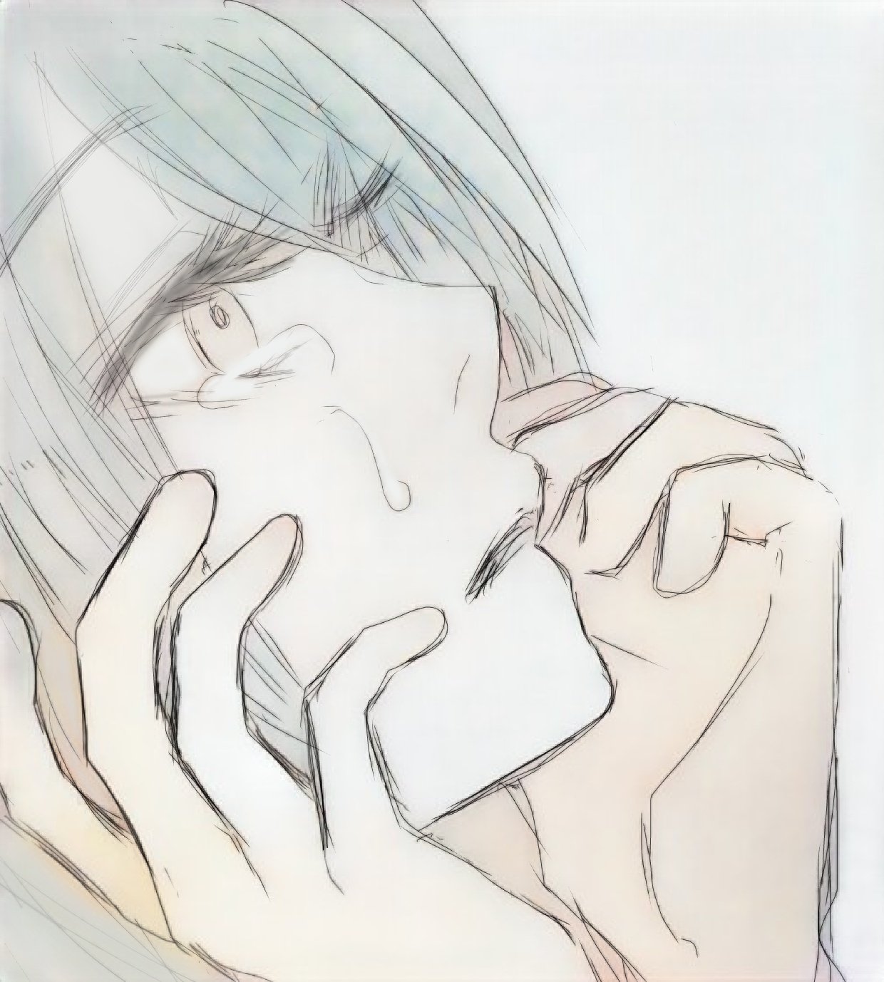 絲音 Sur Twitter 落書き 落書き 一日一絵 デジタルイラスト 泣き顔 落書き置き場