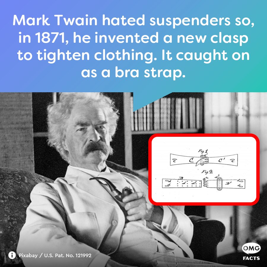 Twain received the patent under his name Samuel Clemens.