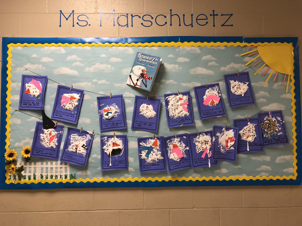 CortMcKenna's tweet photo. We loved #SneezytheSnowman so much that we made our own melted snowman! Mixing reading, writing, science and art is so much fun! #RSDLearns #RSDreads #RSDWrites #rsdscience https://t.co/Ao5VWEMZSh