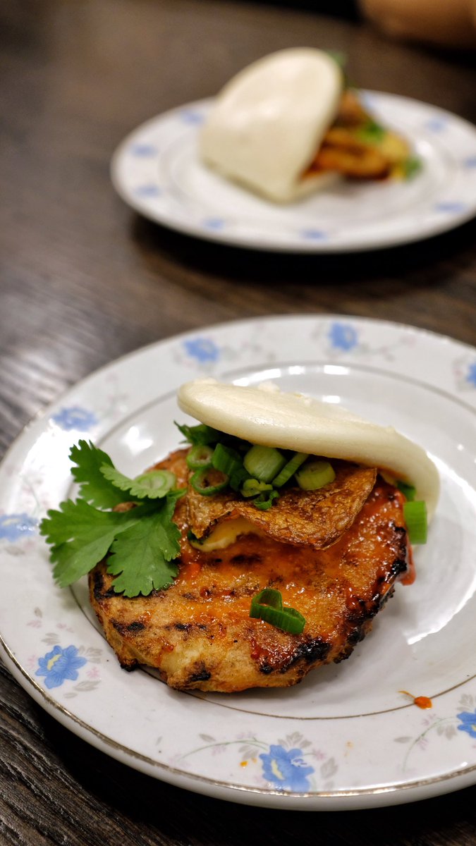 Chinatown Dining Week started today! Two-course menus for $15 at 8 participating restaurants, including Kanto 98 St. Eatery. Lugaw (savoury porridge) &amp; vegetarian bao were the ultimate comfort meal tonight! 👌 #yegfood #eatyegchinatown