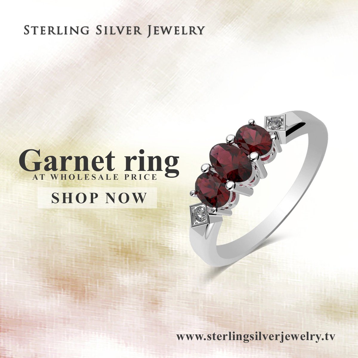 1.55ctw Genuine Garnet & .925 Sterling Silver Gemstone Ring Online at Best Wholesale Price. Shop Now: goo.gl/Xg5TYC #garnetbirthstonejanuary #garnetringssterlingsilver #garnetringsforsale #garnetringsilver #garnetringvintage
