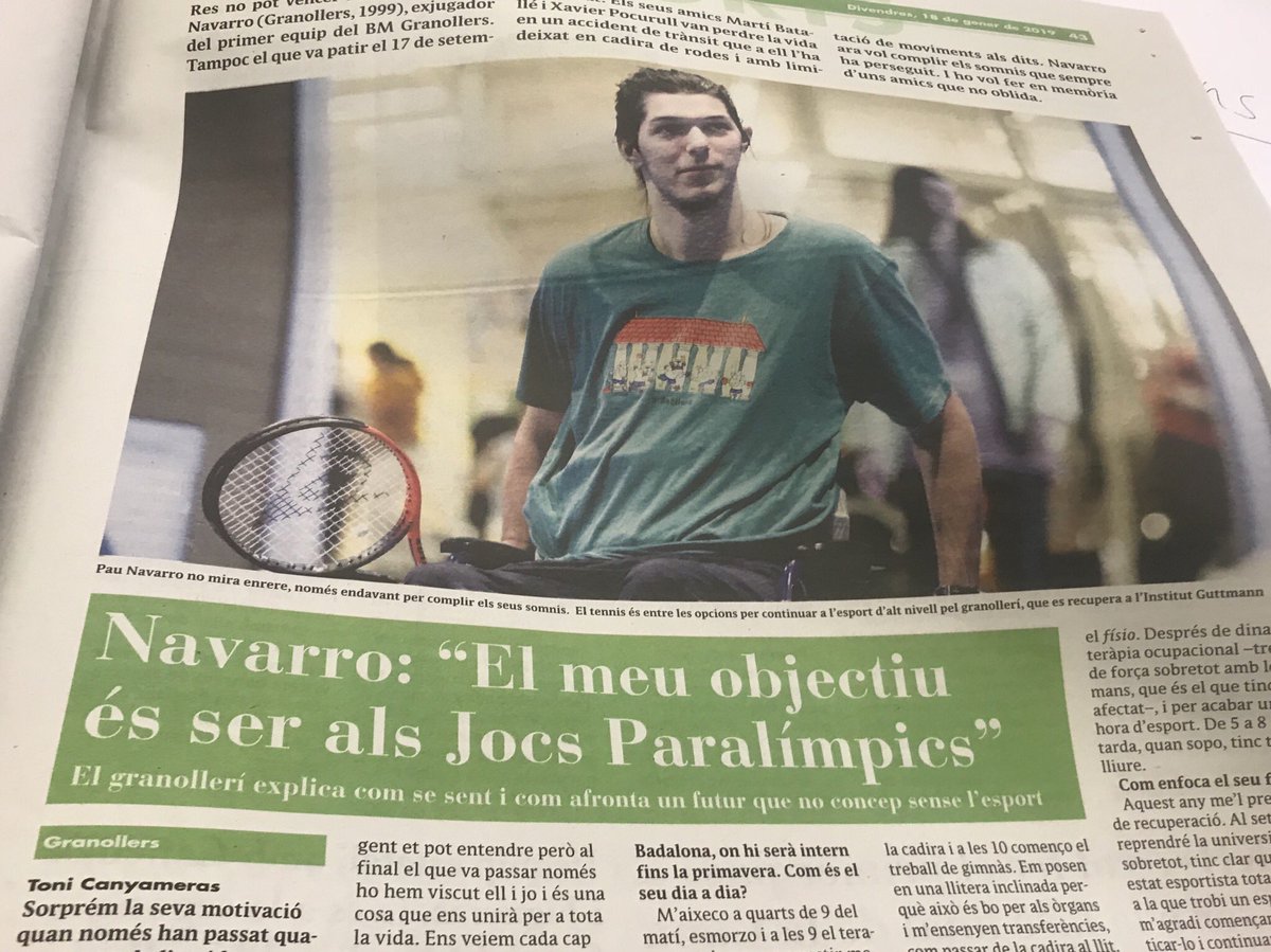 Tot un exemple de superació, fortalesa i valor! Per treure’s el barret! No us perdeu l’entrevista a <a href="/pauito_11/">Pau Navarro Baches</a> avui a @EL9NOU_VOr