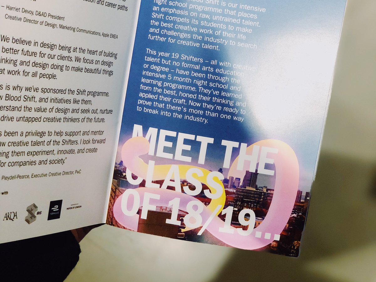 LPleydellPearce's tweet photo. Iโm feeling very proud my #ExperienceCentreUK team here at @PwC_UK have sponsored @DandADNewBlood Shift 2018. Itโs been a privilege to have mentored and taught these talented creative folk and I canโt wait to see the next step in their journey. ๐๐ป๐๐ป #ECLDN #NewBloodShift2018 https://t.co/sLMyH7zHIS