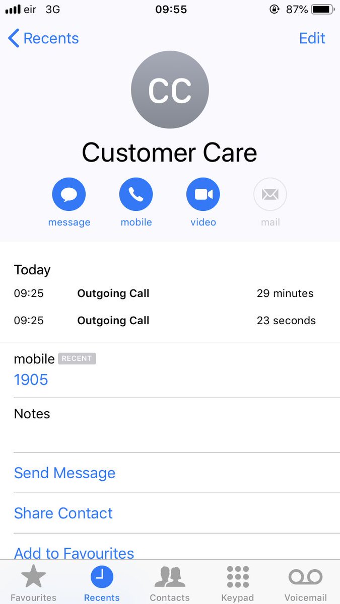 graceh1991's tweet photo. After a half hour of the phone in queue u hang up this is the second time this has happened thanks very much @eir it’s only about my 7th time to try change my plan. Maybe if I cancelled my direct debt n went to Vodafone you wouldn’t be long about contacting me! https://t.co/Z2hqjwfTtV