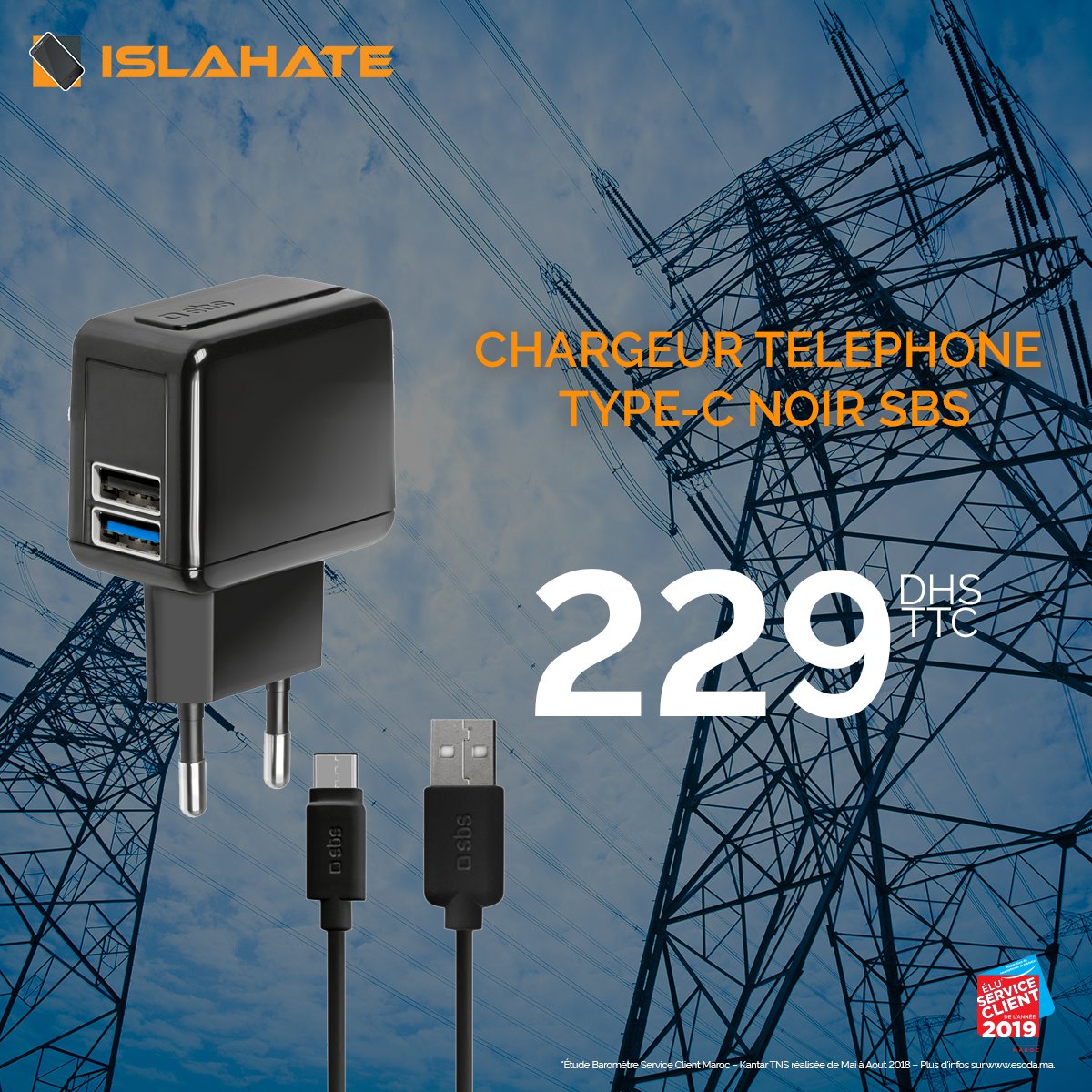 islahate's tweet photo. Venez profiter d'une multitude de choix d'accessoires pour votre Smartphone préféré dans l'ensemble de nos stands et boutiques @islahate ⏩ Chargeur SBS avec 2 ports USB et un câble de 100 cm avec sortie USB de type C à 229 DHS
#Maroc #Islahate #Service #Réparations #accessoires https://t.co/v62hPOLRBY