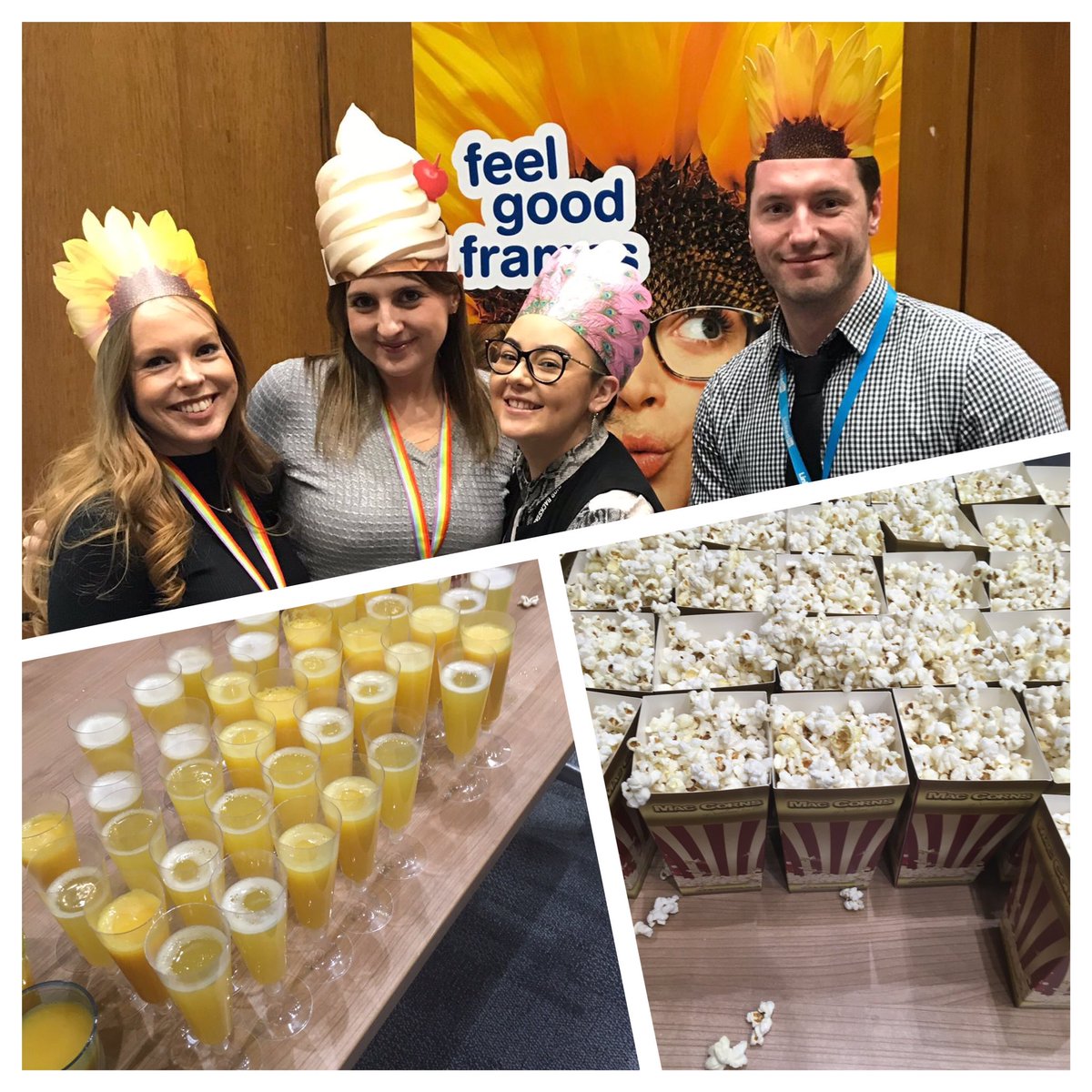 Mega exciting week at @BootsOpticsJobs this week. We launched our contact lenses recycling scheme, #MiSight lenses and also our new TV Advert. At Support Office we had lots of fun at our own private screening with fizz and popcorn! #LetsFeelGood #BootsOpticians #optics #optometry