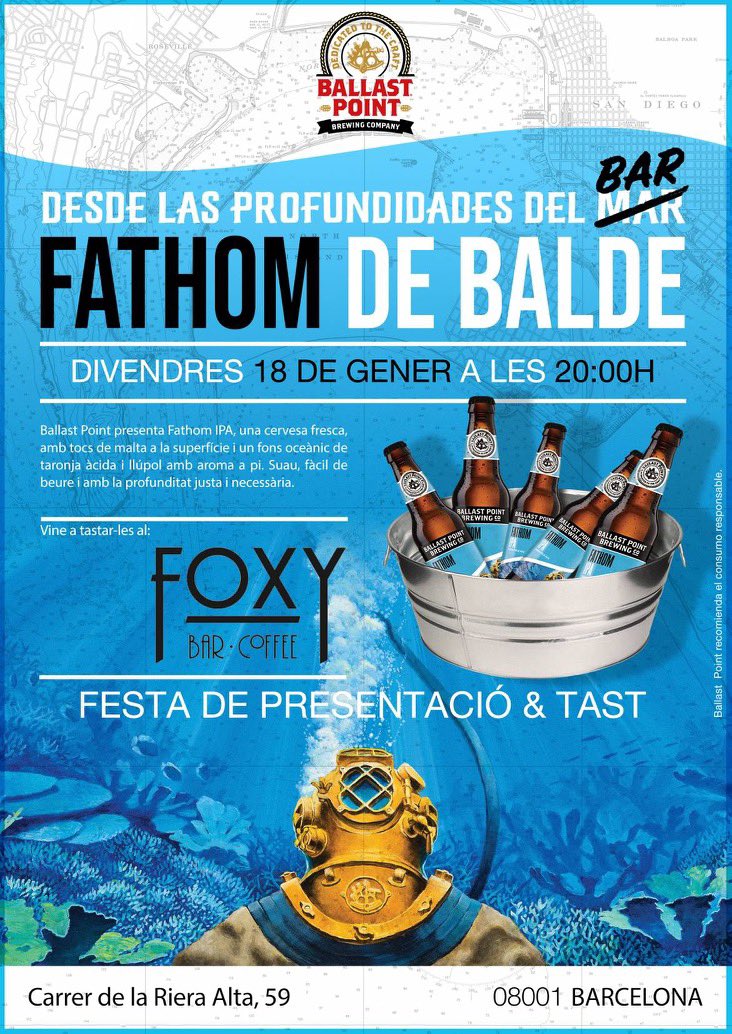 wearefoxy's tweet photo. Hoy a las 20h en el #FoxyBar Cata y Presentacion de #Fathom #IPA de @BallastPoint. Invita Crusat Quality Beers https://t.co/Td24al4yQr
