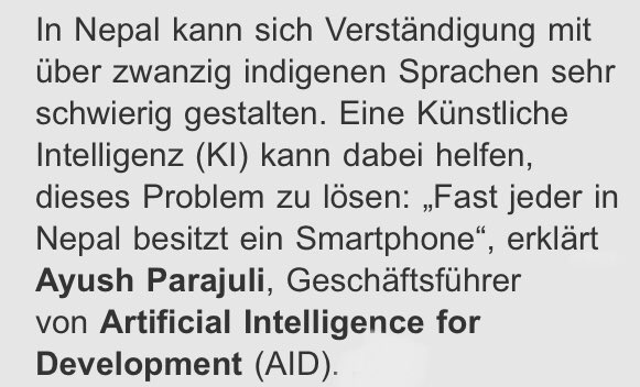 TspBackgroundDi's tweet photo. Heute #imPorträt: Ayush Parajuli, Gründer von #DeveloperSessions über #KI im #Entwicklungssektor und eine KI-Strategie für #Nepal @violaheeger || Hier anmelden und gleich lesen: https://t.co/KAXow37kqq