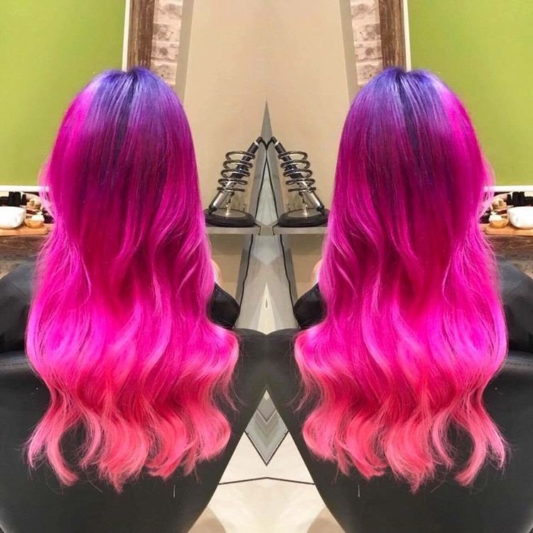 The perfect purple &amp; pink blend 😍💜💗

#VividHair #HairExtensions #BrightHair #HairSalon