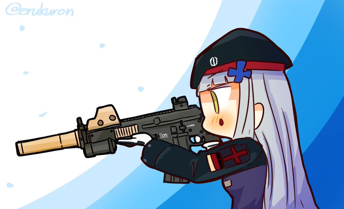 HK416(少女前線|ドルフロ) 「狙撃する416姉貴 」|Lcronのイラスト