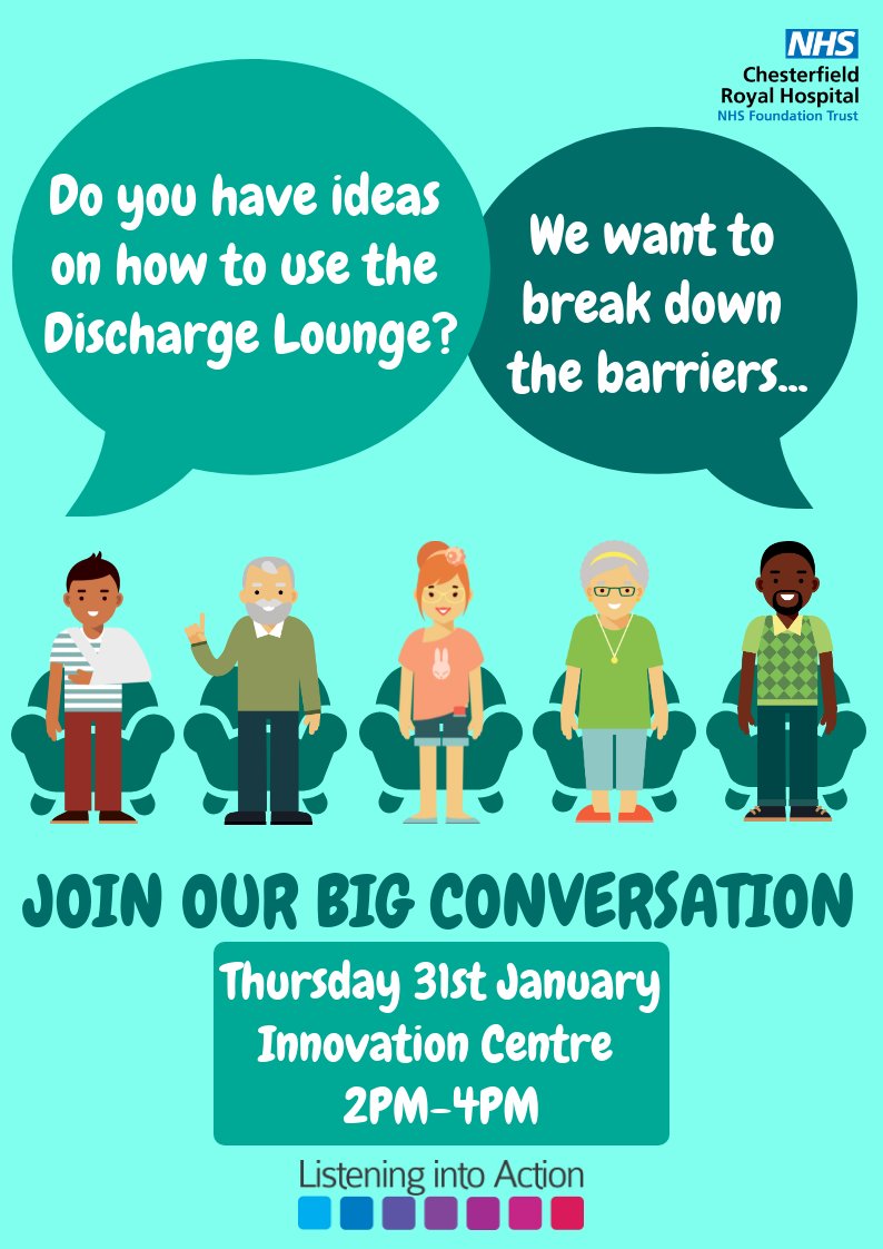 Luke Jenkinson (@physiolj) on Twitter photo Discharge Lounge Big Conversation! Please Share! @JCLiACRH <a href="/LiAJourney/">ListeningintoAction</a> <a href="/LiACRHospital/">LiAChesterfieldRoyal</a> @TonyCampbellCRH <a href="/BecciPearce/">Dr. Becci Pearce (She/Her)</a> <a href="/RuthHeafield1/">Ruth</a> <a href="/V15STS/">ST-S</a> <a href="/royalhospital/">Chesterfield Royal Hospital NHS FT</a> <a href="/CRHMedicineDiv/">Medicine & Emergency Care</a> @MariaRCRH1 <a href="/CathyC2CRH/">Cathy Cahill</a> <a href="/AgentWH/">Warren Hutson</a> #Staffledchange Discharge Lounge Big Conversation! Please Share! @JCLiACRH <a href="/LiAJourney/">ListeningintoAction</a> <a href="/LiACRHospital/">LiAChesterfieldRoyal</a> @TonyCampbellCRH <a href="/BecciPearce/">Dr. Becci Pearce (She/Her)</a> <a href="/RuthHeafield1/">Ruth</a> <a href="/V15STS/">ST-S</a> <a href="/royalhospital/">Chesterfield Royal Hospital NHS FT</a> <a href="/CRHMedicineDiv/">Medicine & Emergency Care</a> @MariaRCRH1 <a href="/CathyC2CRH/">Cathy Cahill</a> <a href="/AgentWH/">Warren Hutson</a> #Staffledchange