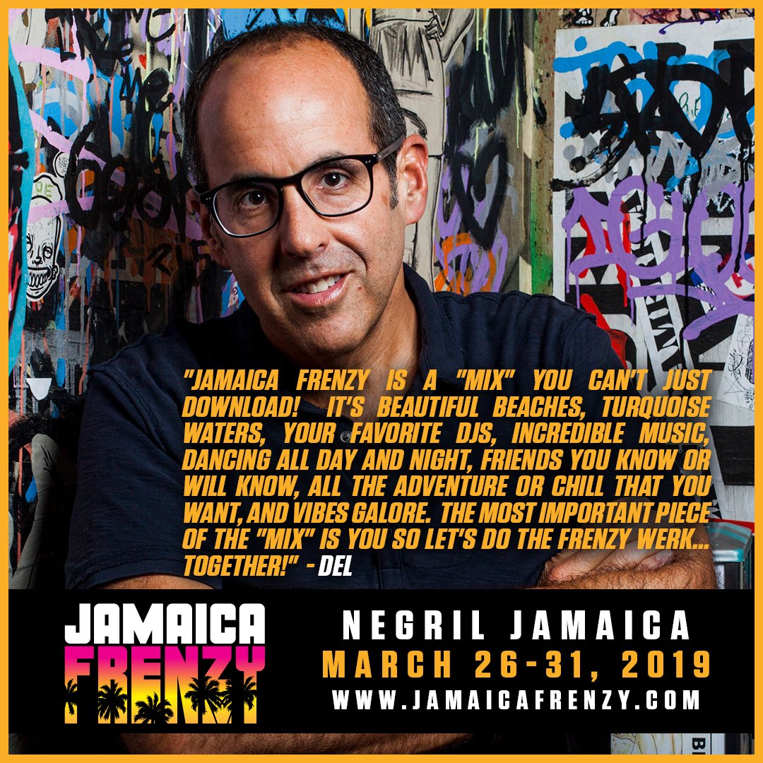.<a href="/Jamaicafrenzy1/">Jamaica Frenzy</a> #Festival - March 26-31 2019 🌴🎵🌞  
The new #housemusic #Festival taking place in Negril, #Jamaica, featuring Del from Philly! 
Book now > jamaicafrenzy.com           
#festivals #housemusic #deephouse #dancemusic #afrohouse <a href="/discobush/">DEL (R. Del Femine)</a>