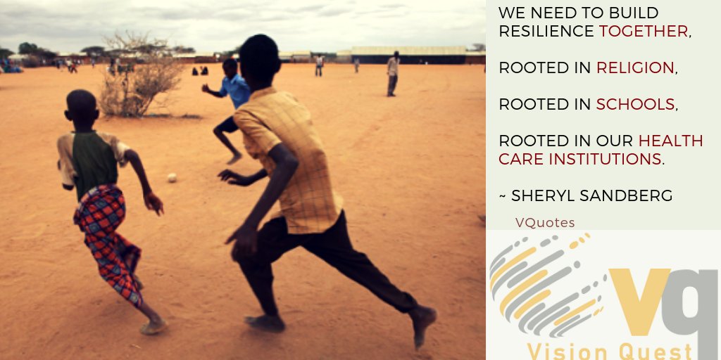 VQconsultantsEA's tweet photo. "We need to build resilience together 🤝,
➡️rooted in religion, 🕌⛪️🕍
➡️rooted in schools, 🏫
➡️rooted in our health care institutions 🏥"~ Sheryl Sandberg
#VQuotes #Resilience #Religion #Education #Healthcare #Research #Consultancy #FridayMotivation https://t.co/2yM9q6xNzR