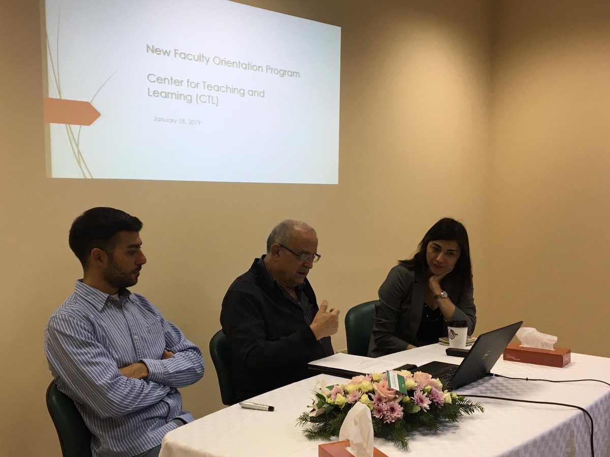 <a href="/AUB_Lebanon/">American University of Beirut</a> #academiclife #newfacultyorientation #research #scholarship #role <a href="/ctlaub/">CTL</a> #teaching <a href="/ctlaub/">CTL</a> <a href="/LHusseiny/">LH</a> <a href="/nidalmawas/">Nidal Mawas</a> @SaoumaBouJaoude