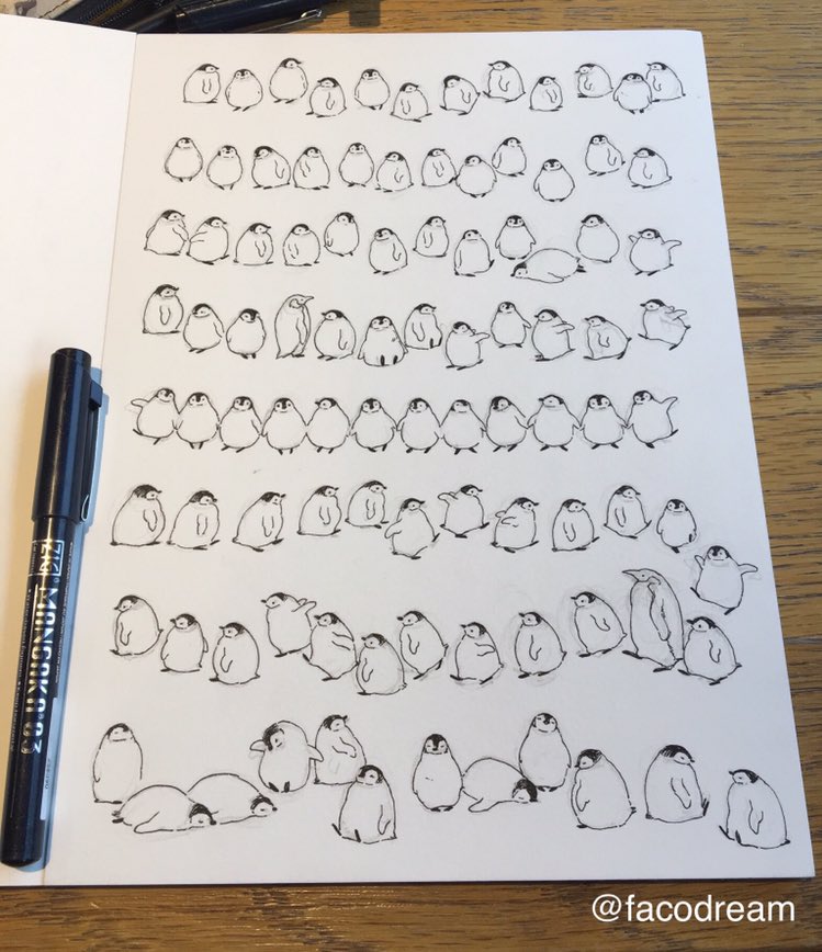 Facodream's tweet image. 아기펭귄 한가득..!