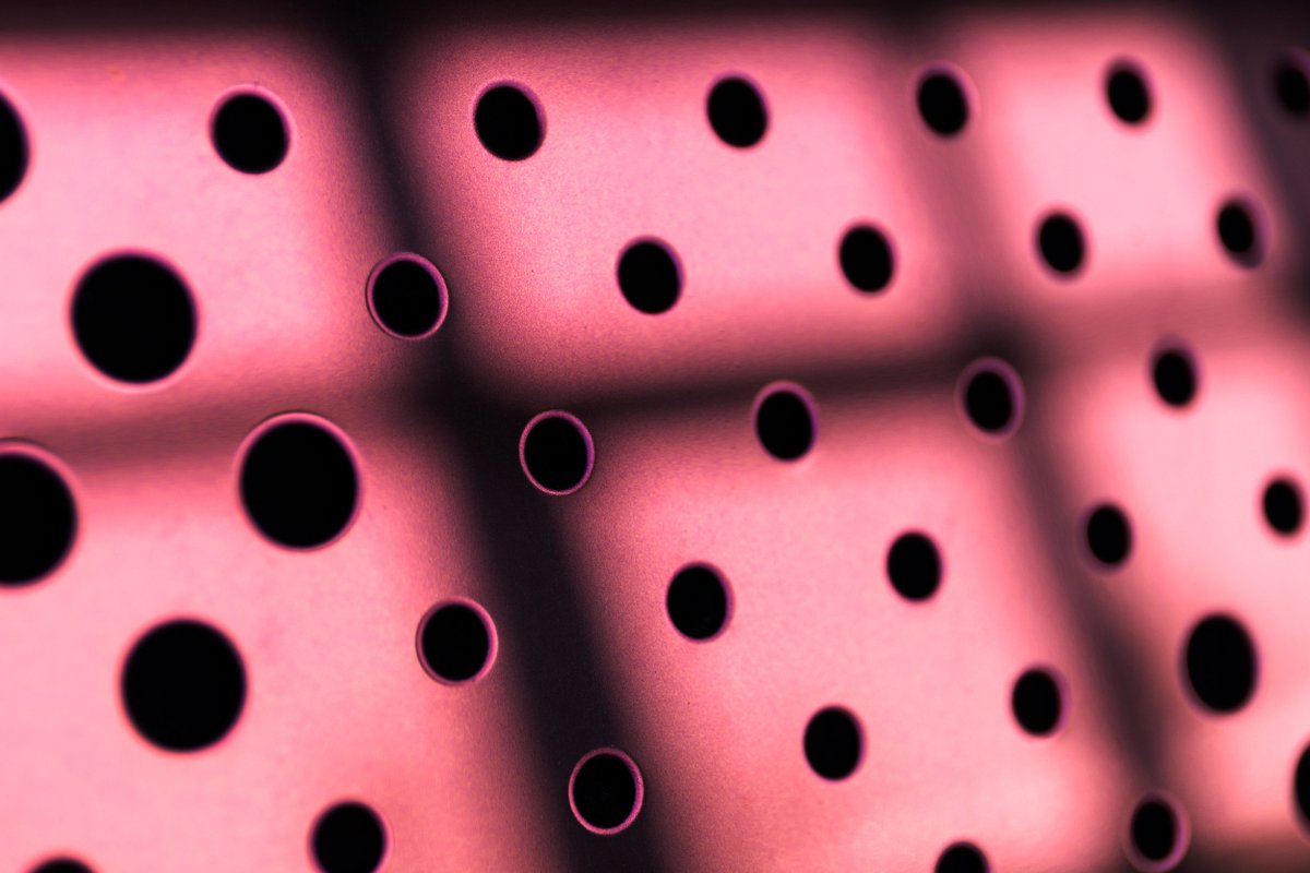 PlusobjectO's tweet image. Perforated surface of metal panel creates a special structure.
⠀
This product is good for exterior cladding of the building or as a décor in a public space.