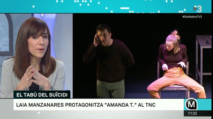 A l'En parella, <a href="/La1raSerra/">Laura Serra Solà</a> ens parla de com s'aborda el tabú del suïcidi en la ficció. Ho fa a través de l’obra "Amanda T." que @LaiaManzanares interpreta al <a href="/teatrenacional/">TNC</a> .
🔴 #ElsMatinsTV3 ▶️ ccma.cat/tv3/directe