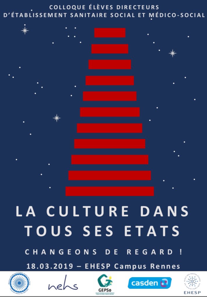 ED3S_ASen's tweet photo. SAVE THE DATE 📅 | Les @ED3S_ASen vous invitent à leur 2ème colloque « La culture dans tous ses états » qui aura lieu le 18 mars. Pour s’inscrire, c’est ici ▶️ https://t.co/tnWwq16VuI. Plus d’infos à venir... #colloque #DESSMS #culture #bethere @EHESP @FernandLeDeun @groupenehs https://t.co/4Opy84azm2