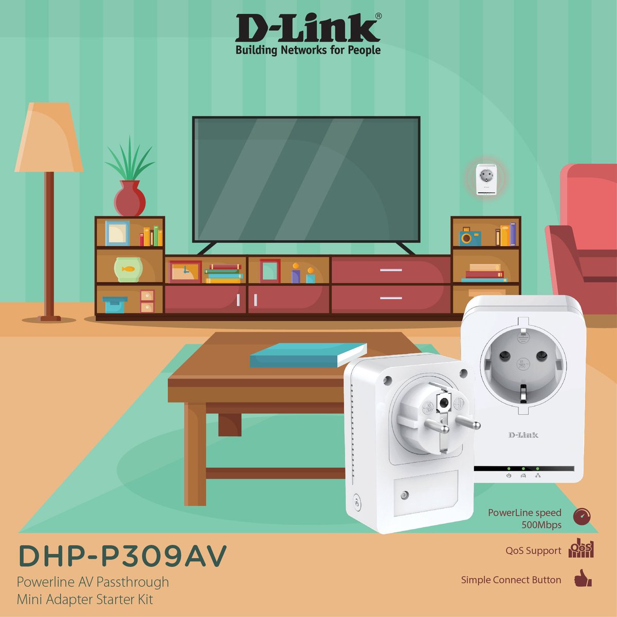 DlinkID's tweet photo. Home plug dengan kecepatan hingga 500Mbps yang bisa memberikan internet dengan super cepat ke PC, laptop, hingga ke gadgetmu. Gak perlu bingung gimana penyetelannya, karena settingnya gampang banget loh #Dlinkers! #DLinkID https://t.co/G5a57BjXOK