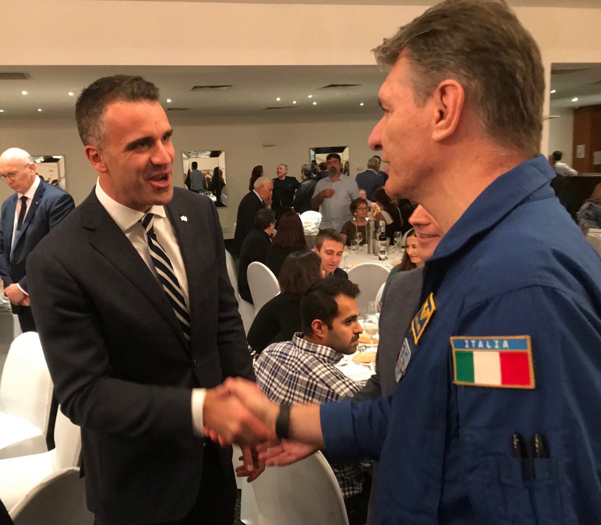 A very special night for South Australia's Italian community with a very special guest.  

A great pleasure to meet Italian astronaut <a href="/astro_paolo/">Paolo Nespoli</a>

<a href="/UniversitySA/">UniSA</a> <a href="/ISUnet/">Space University</a>