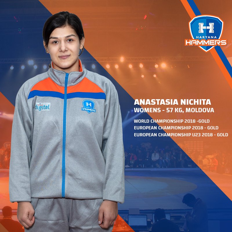 Our next damdaar wrestler from #Moldova- ANASTASIA NICHITA is all set to create history &amp; all #powered to grab some #points and craft #winning moments for the team in the 57Kg category. 
#FightHardFearNothing #DePatakKe #PWL4 #wrestling