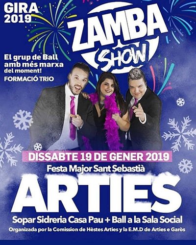 ZambaShow's tweet photo. Us esperem a la Festa Major de Sant Sebastia ARTIES 2019. Us esperem també a tots els esquiadors de @baqueira_beret que segur que veniu a passar-ho GENIAL. Dissabte 19 de Gener, música i neu a la VALL D'ARAN. https://t.co/7c0ZI2yRP8