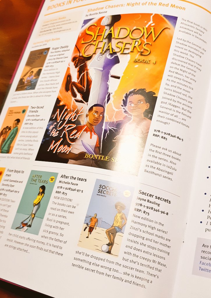 PukuBooks's tweet photo. New #stories in the #ShadowChasers series by @BontleSenne featured in the latest edition of #Bookmark via @SABooksellers #SABA also see a great selection of #childrensbooks https://t.co/lSsRYllwdZ