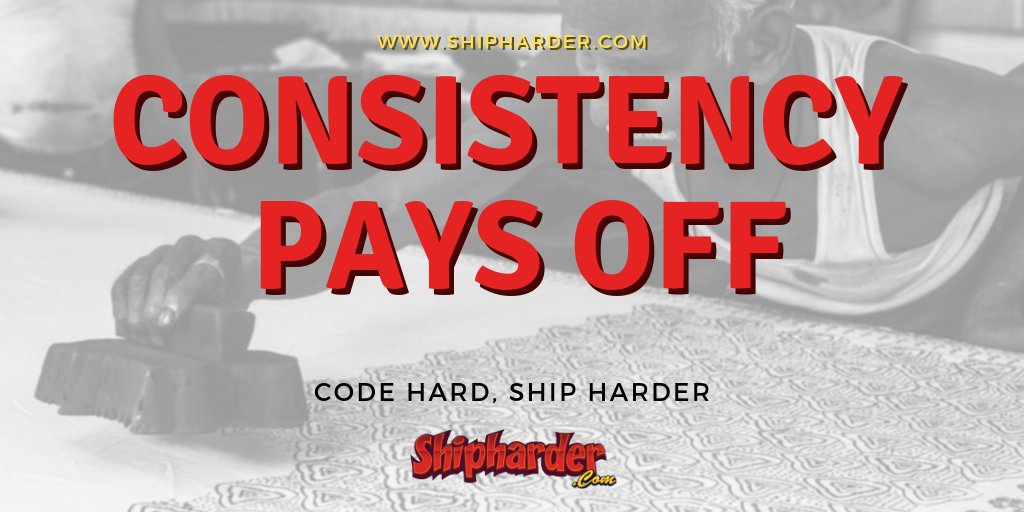 stratomicuk's tweet photo. Consistency Pays Off. Makers, let your efforts count for the long haul - via @Ship_Harder https://t.co/FKvfdXO1U0 https://t.co/S3mBMs01jK