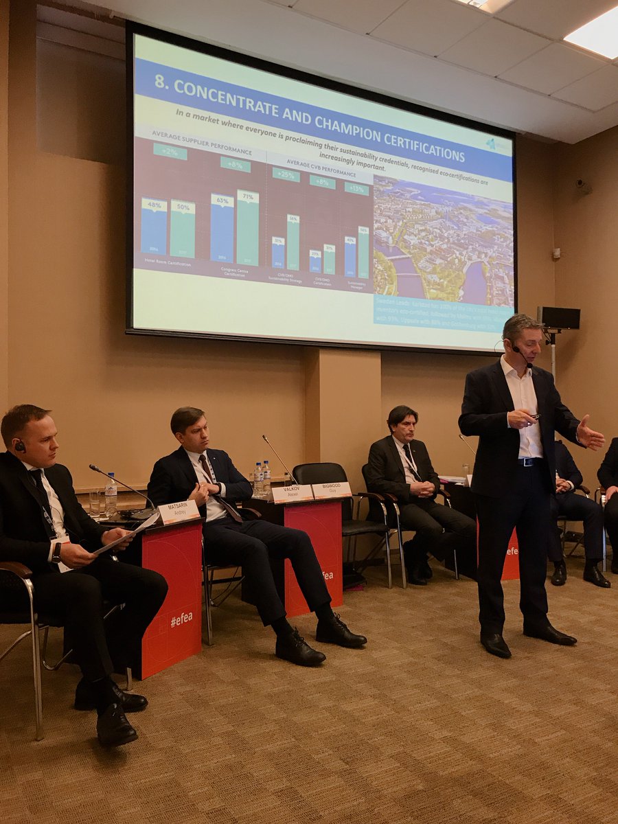 StPetersburg_CB's tweet photo. Thank you @guybigwood for sharing your thoughts at #efea on sustainability strategy and how to promote #SaintPetersburg as a sustainable destination and better place to live and work! #spbcb https://t.co/Sq94Bx0pem