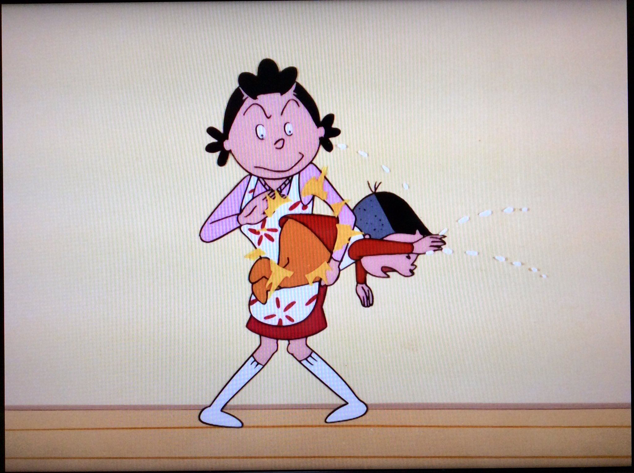 夢浦忍 1970年3月22日放送 タラちゃん電話ヨ 磯野家にかかってきた電話をことごとく切ってしまうタラちゃん に困り果てたサザエさんの体罰が炸裂 現在はいい子ちゃんんlタラちゃんだけど 初期は結構やんちゃ サザエさん T Co Qkrqvt59qc