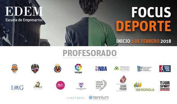 EDEMempresarios's tweet photo. ⚽️ ¡Aprende a gestionar y emprender en el mundo del #deporte! Con #EDEM y el curso #FocusDeporte, donde podrás obtener una visión global y estratégica del management en tu entidad deportiva👉🏼https://t.co/fcU2VQdm6x

👥De la mano de profesionales de empresas como 👇🏼 https://t.co/r0HyRKsUek