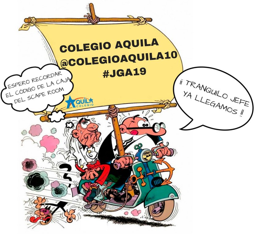 Seguimos en la competición, un día menos para alcanzar la final. 
Hoy os planteamos un reto. Haceros una foto con vuestro cómic favorito, animaros a subir la foto y no se os olvide hacer RT. <a href="/JornadaJGA/">JGA</a> <a href="/gamificatuaula/">GAMIFICATUAULA</a> #jga19