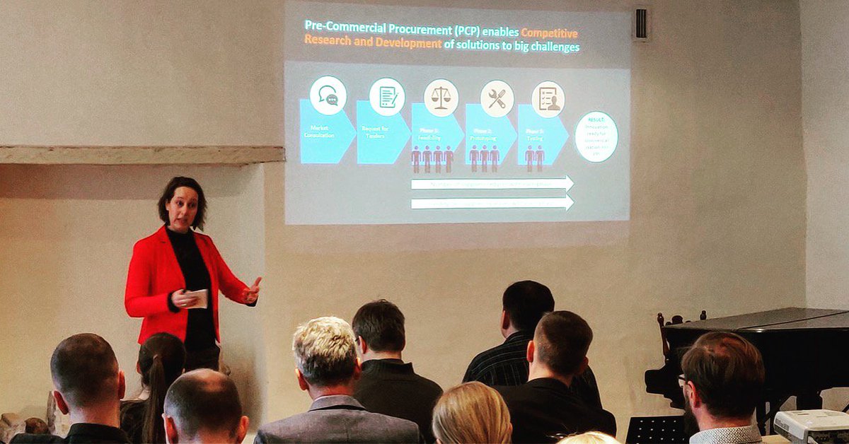 FABULOSPCP's tweet photo. FABULOS Coordinator Renske Martijnse-Hartikka presenting the FABULOS case of large-scale innovation procurement at the #finestsmartmobility workshop in Tallinn. #AutonomousVehicles #robotics #SmartMobility #automatedbuses #robotbus #SmartCities #LastMileTransport https://t.co/ek4Q9Gpf1e