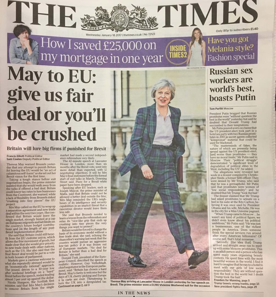 The Times front page two years ago today.