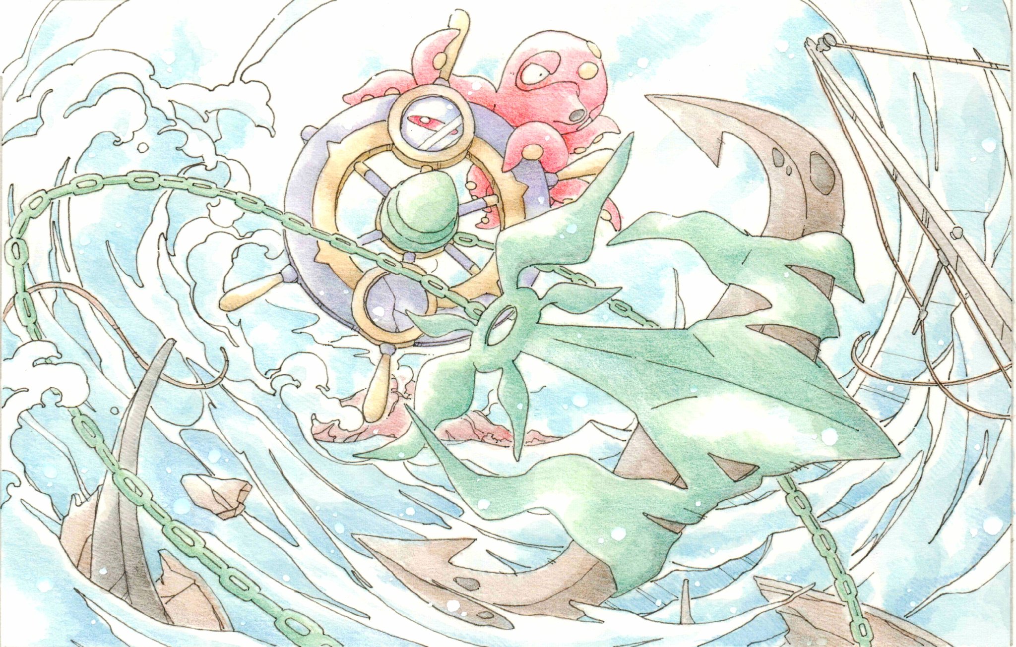 Twitter এ Inori 今日のポケモン図鑑 ｎｏ ７６８ ダダリンの アンカーショット Place アローラ地方アーカラ島沖 透明水彩 色鉛筆 T Co Mnohg4qyxi ট ইট র
