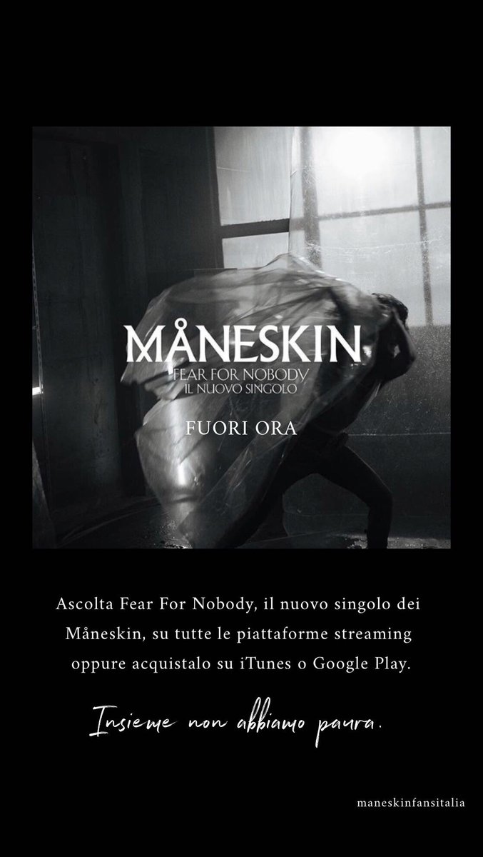 ManeskinFansIta's tweet photo. @thisismaneskin @VivoConcerti   @SonyMusicItaly #måneskin #maneskin #fearfornobody https://t.co/bEeDMKGYb2